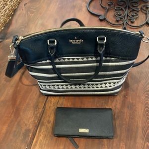Kate Spade satchel style bag with matching wallet